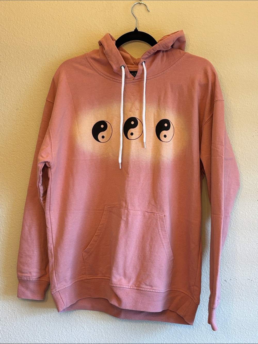 Empyre Dusty Pink Pullover Hoodie with Triple Yin Yang